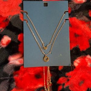 Two Gold Heart Necklaces